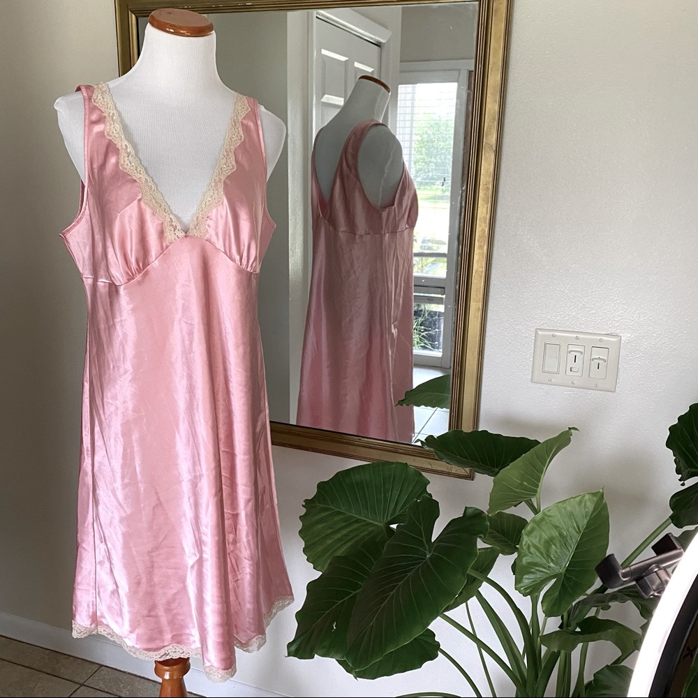 Vintage Victoria Secret Pink Satin Nightie